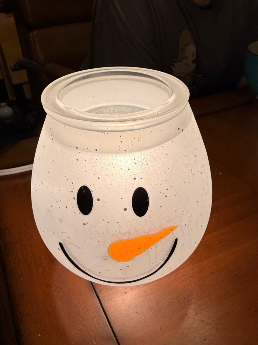Scentsy Frosty Glow Snowman Speckled Full Size Wax Warmer